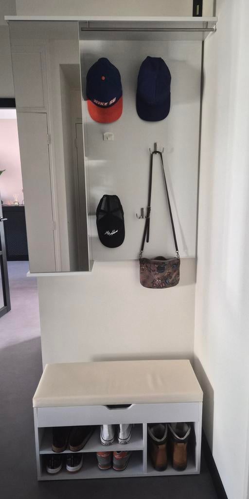 Gangkast met spiegel, Gebruikt, Modern, Scandinavisch, Overige houtsoorten, 25 tot 50 cm