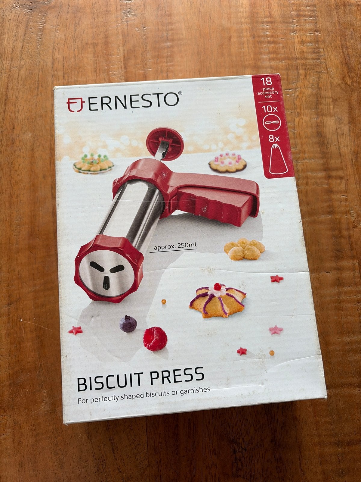 Ernesto Biscuit Press - Koekjespers met 18 accessoires, Ernesto, Overige typen, Nieuw, Ophalen of Verzenden