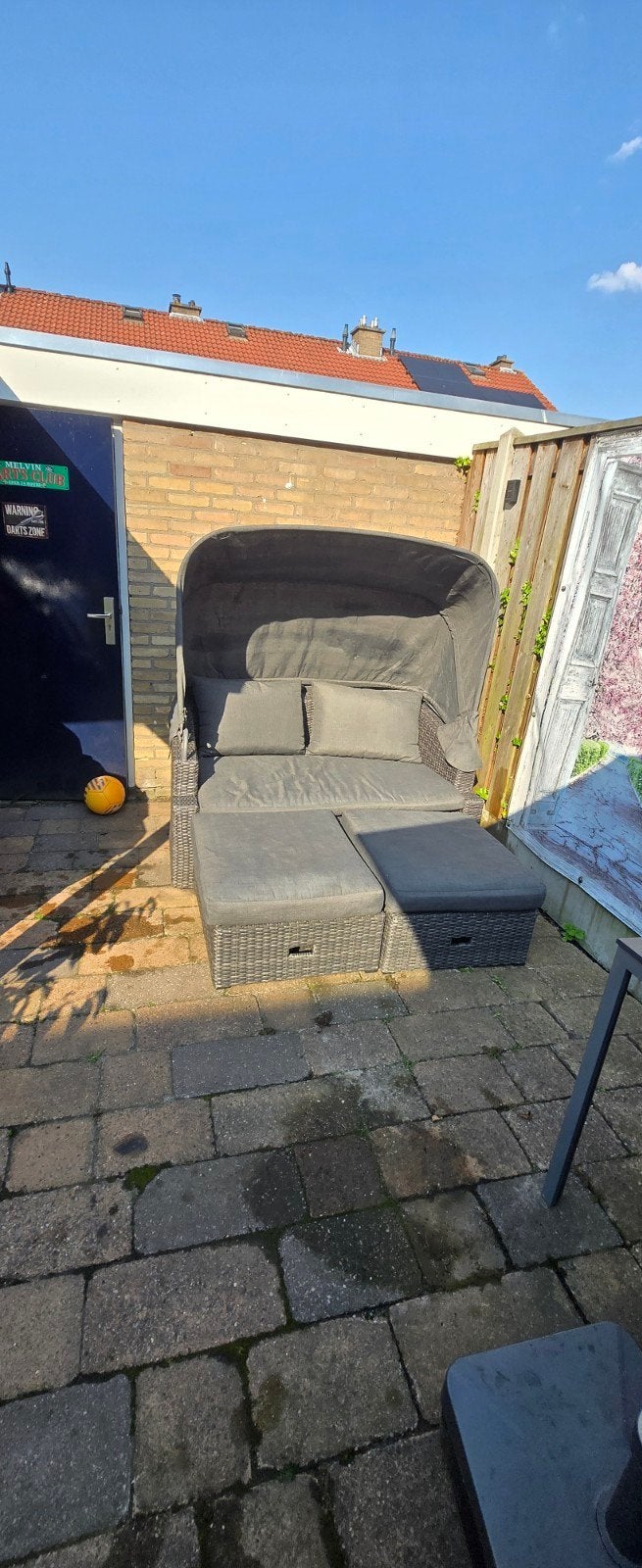Loungeset met lichte schade - Wicker, Tuin en Terras, Tuinsets en Loungesets, 2 zitplaatsen, Gebruikt, Bank, Ophalen of Verzenden