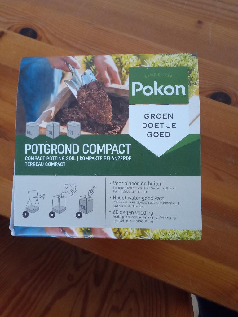 Pokon Potgrond Compact 3x10L, Tuin en Terras, Ophalen of Verzenden, Potgrond