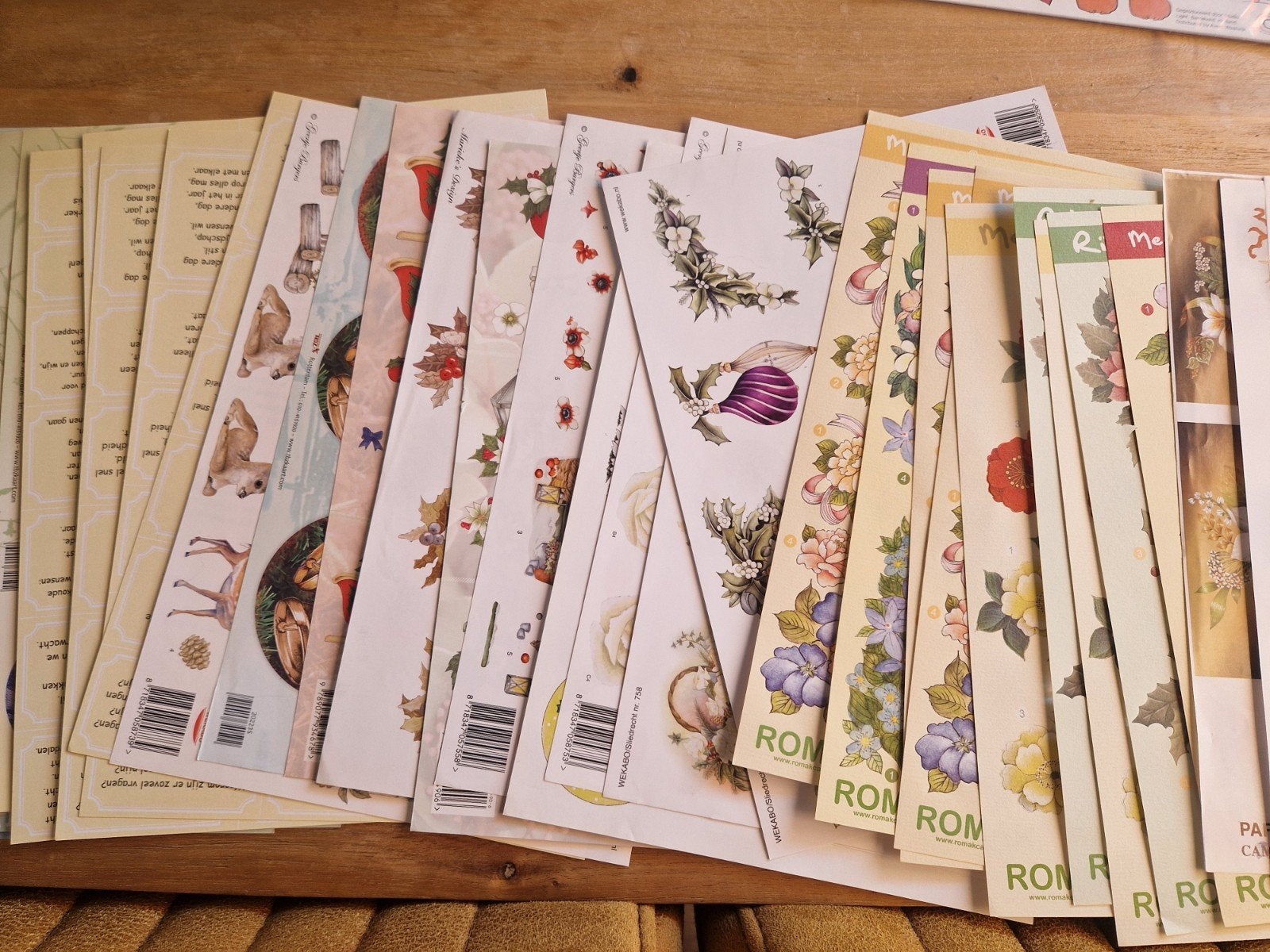 Grote collectie 3D knipvellen en decoupagemateriaal, Gebruikt, Handgemaakt, Dieren, Meerkleurig