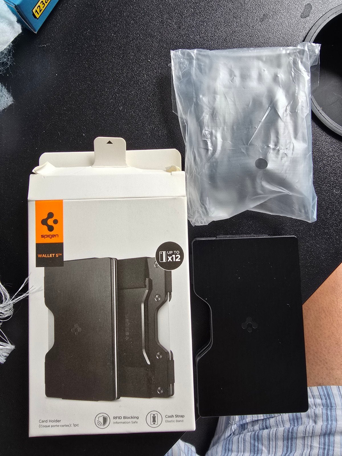 Spigen Wallet S RFID Blokkerende Kaarthouder Zwart, Ophalen of Verzenden, Nieuw, Zwart, Overige merken