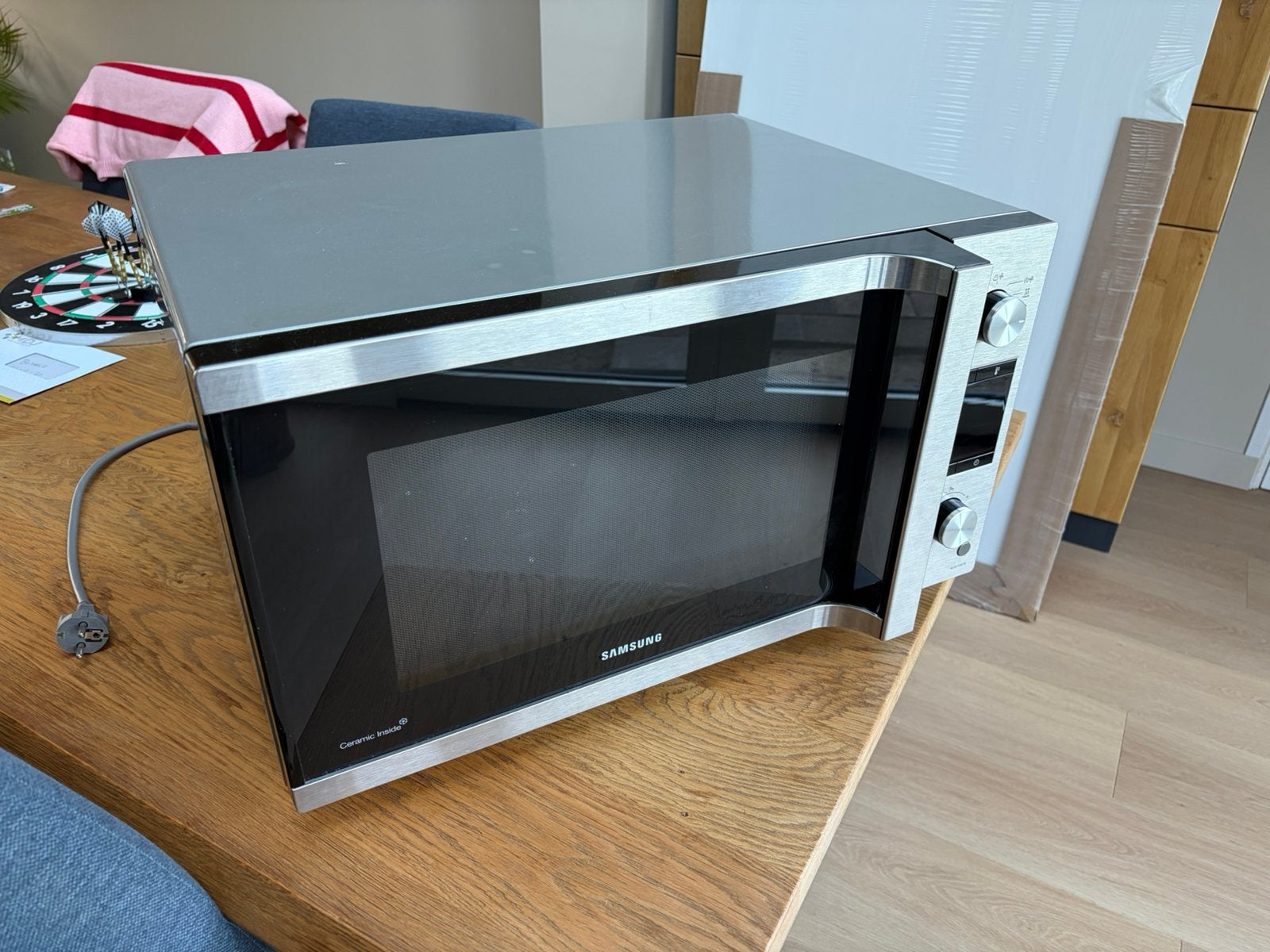 Grote combimagnetron keramisch Samsung MC457TDRCSR, Witgoed en Apparatuur, Ophalen, Zo goed als nieuw