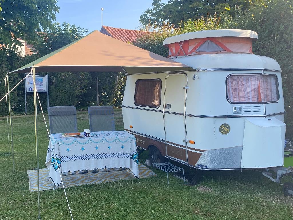 Eriba Puck caravan  bouwjaar 1980, Tot en met 2, Treinzit, Schokbreker, Lengtebed