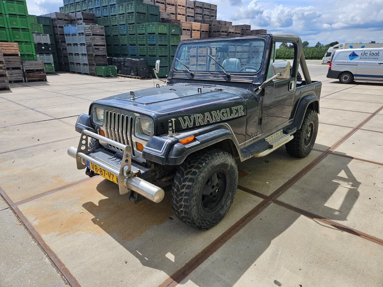 Jeep Wrangler 2.5 - 1988, Jeep, Stof, Trekhaak, Blauw