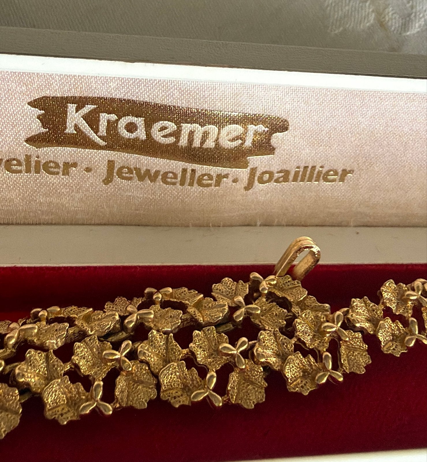 Vintage double hals ketting van Juwelier Kraemer, Ophalen of Verzenden, Zo goed als nieuw, Goud, Overige materialen