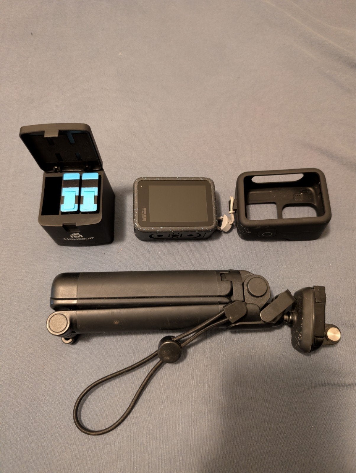 GoPro Hero 12 ZGAN + 3 accu's, oplader, statief & tas, Ophalen of Verzenden, Zo goed als nieuw, GoPro