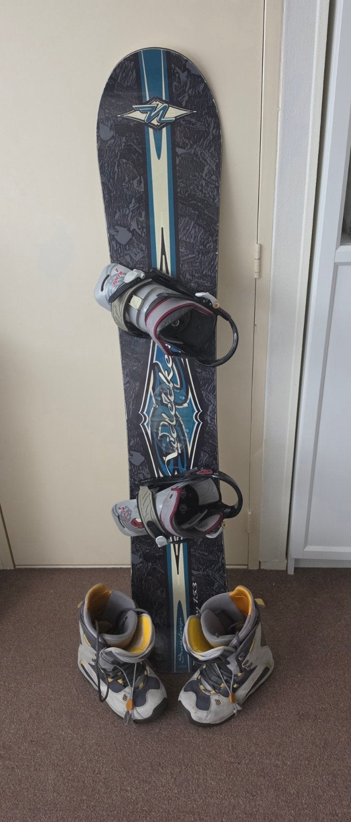 Complete Nidecker Snowboardset 150cm met schoenen (41,5), Sport en Fitness, Ophalen, Gebruikt, Board
