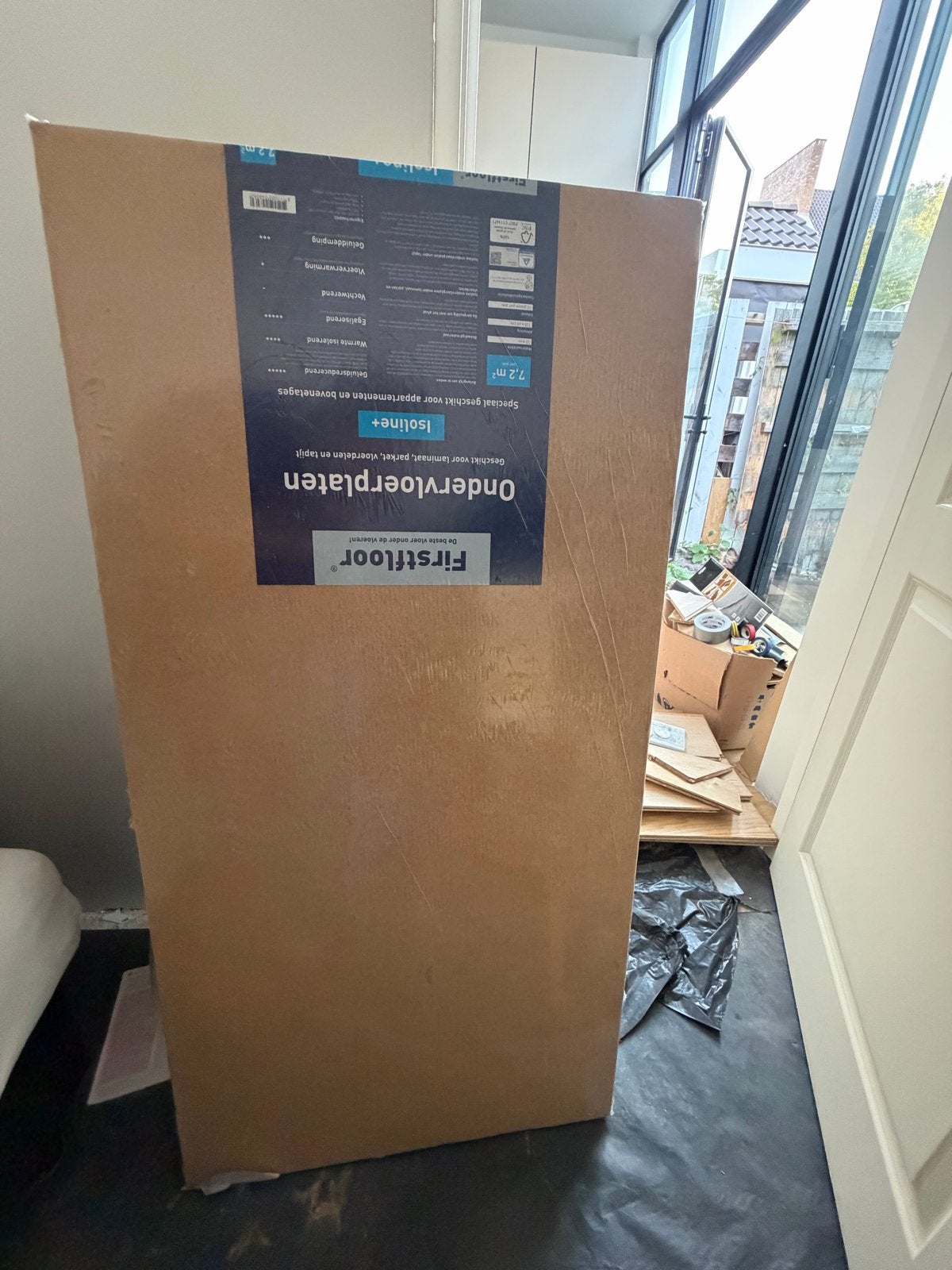 2 dichte pakken Firstfloor Isoline + ondervloerplaten, Ophalen, Overige materialen, 30 cm of meer, Overige typen
