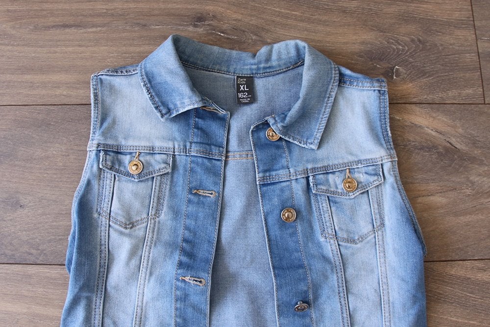 Zara Kids Spijker Hesje (162 cm) - 22 € 15,-, Overige typen, Jongen of Meisje, Ophalen of Verzenden, Zo goed als nieuw