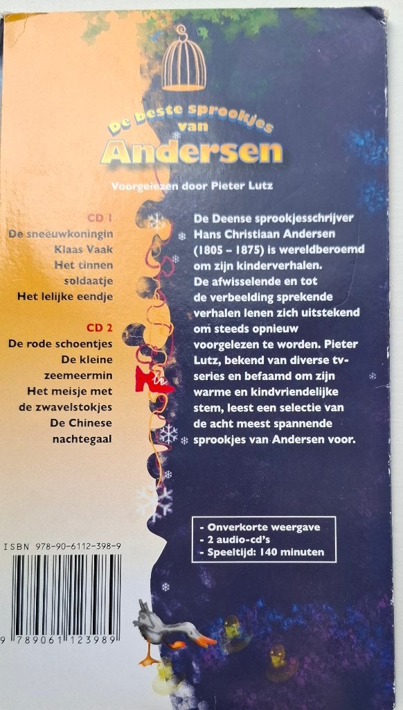 De beste sprookjes van Andersen 2 cd luisterboek, Boeken, Ophalen of Verzenden, Hans Christian Andersen, Cd, Kind