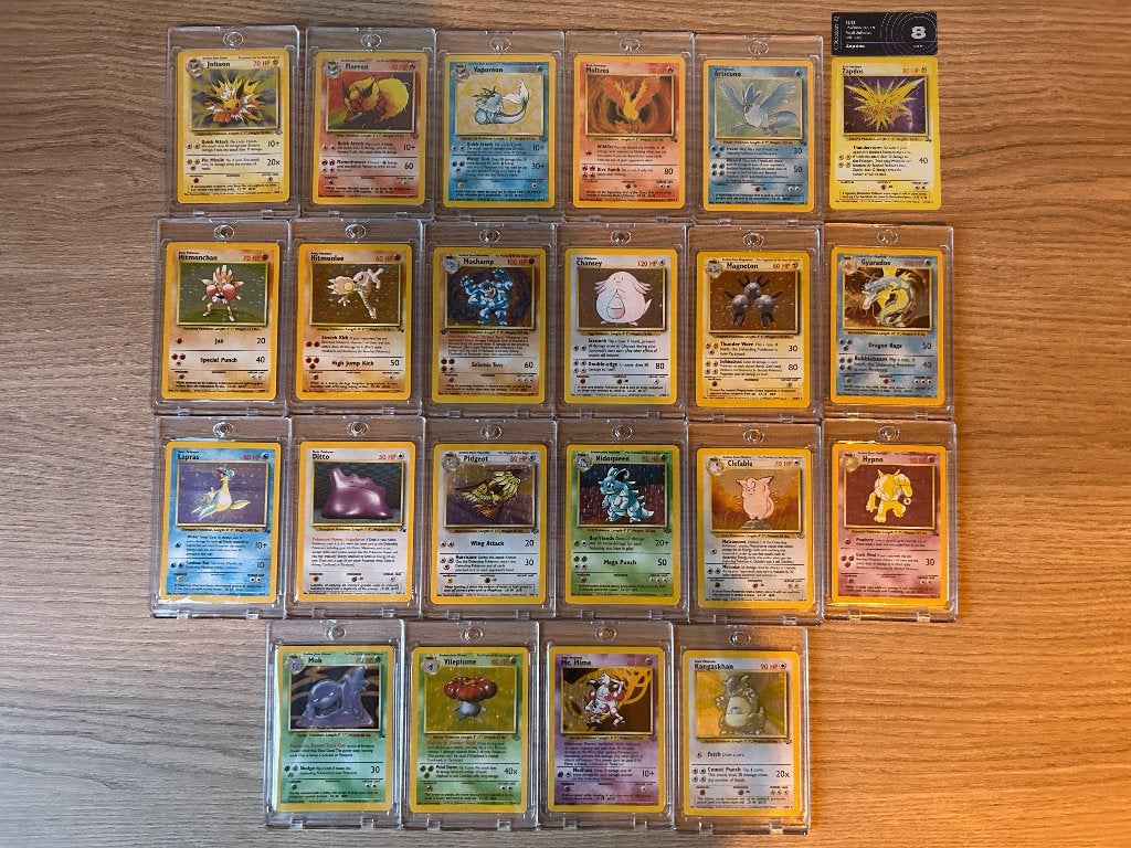 Pokemon Holo Collectie (Base Set, Jungle & Fossil) WOTC 1999, Ophalen, Gebruikt, Meerdere kaarten, Foil