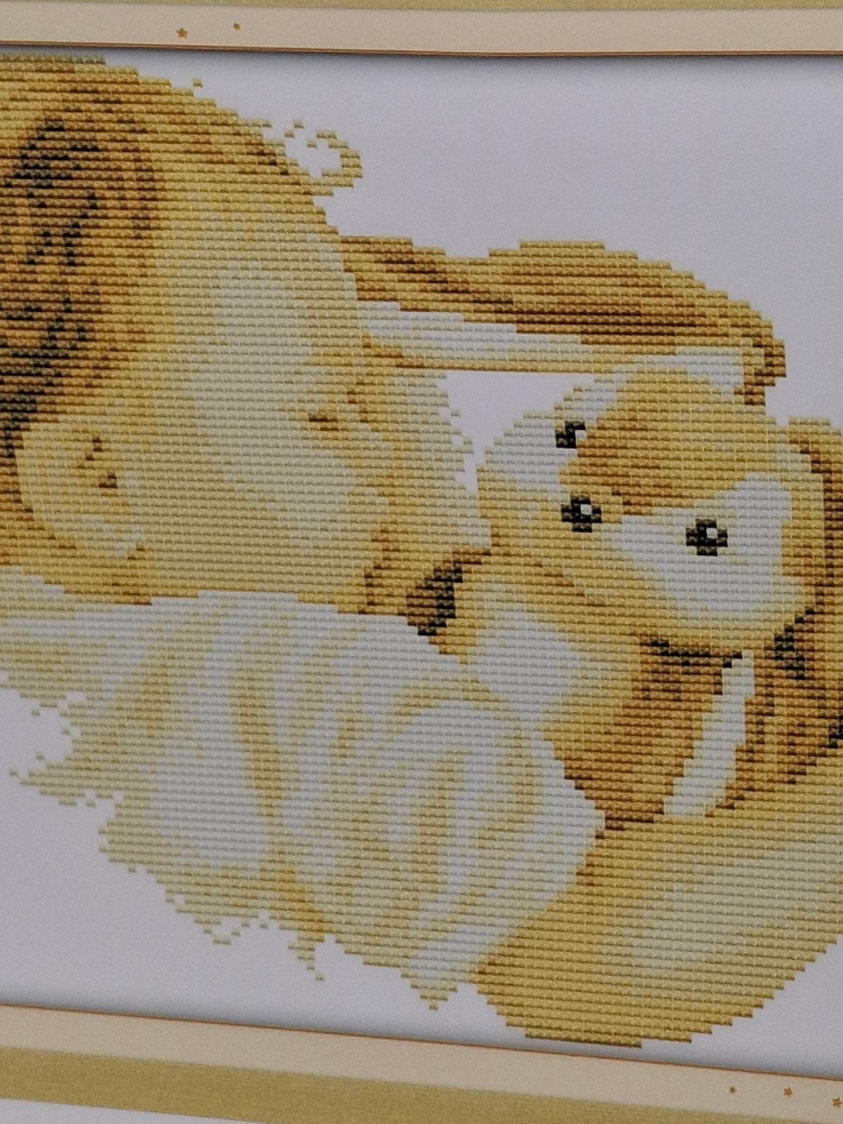 Borduurpakket: Baby en zijn pop (R846) - Nieuw, Verzenden, Nieuw, Handborduren, Borduurpakket