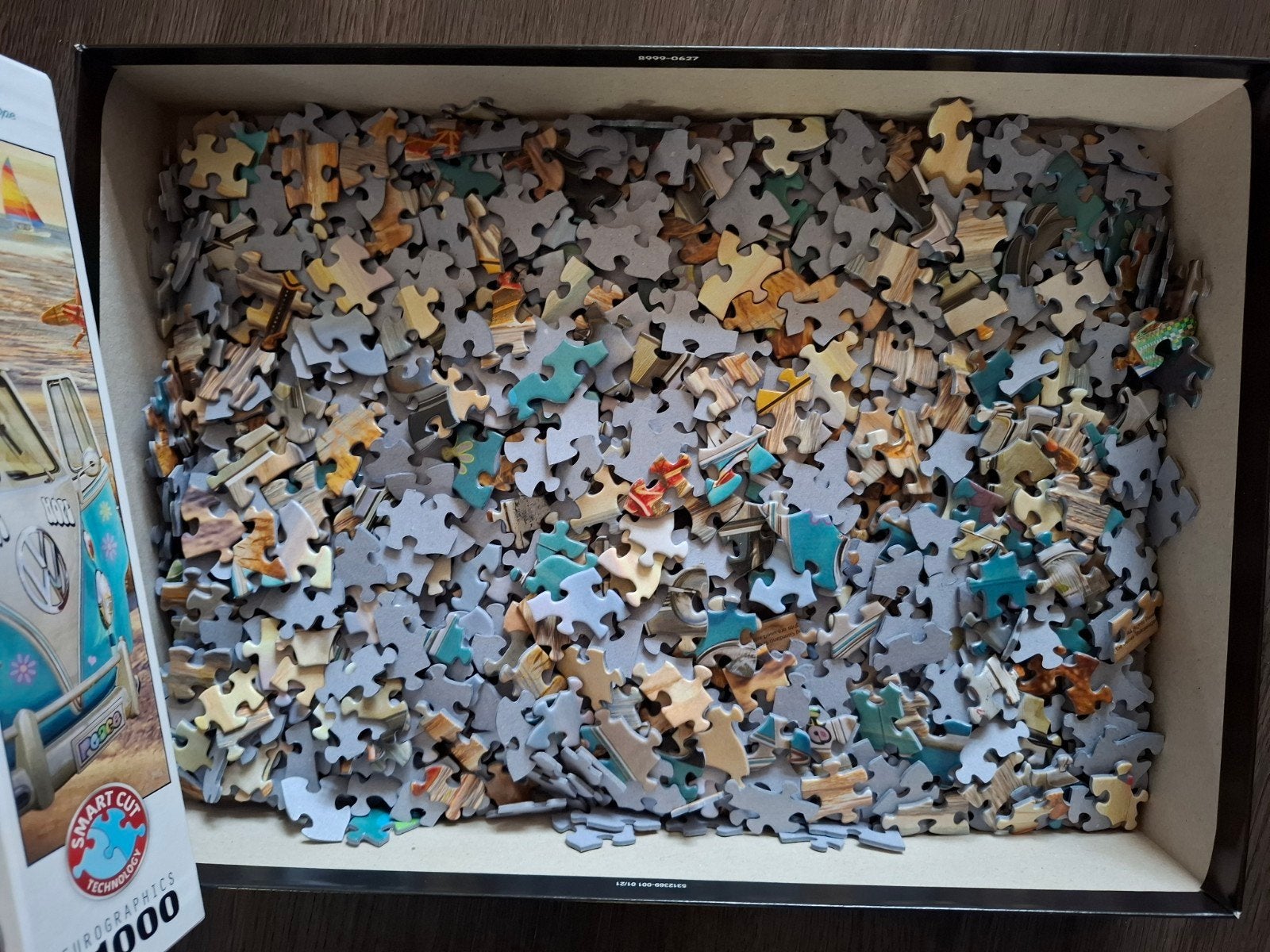 Eurographics VW Bus Puzzel - The Love & Hope - 1000 stukjes, Ophalen of Verzenden, 500 t/m 1500 stukjes, Zo goed als nieuw, Legpuzzel
