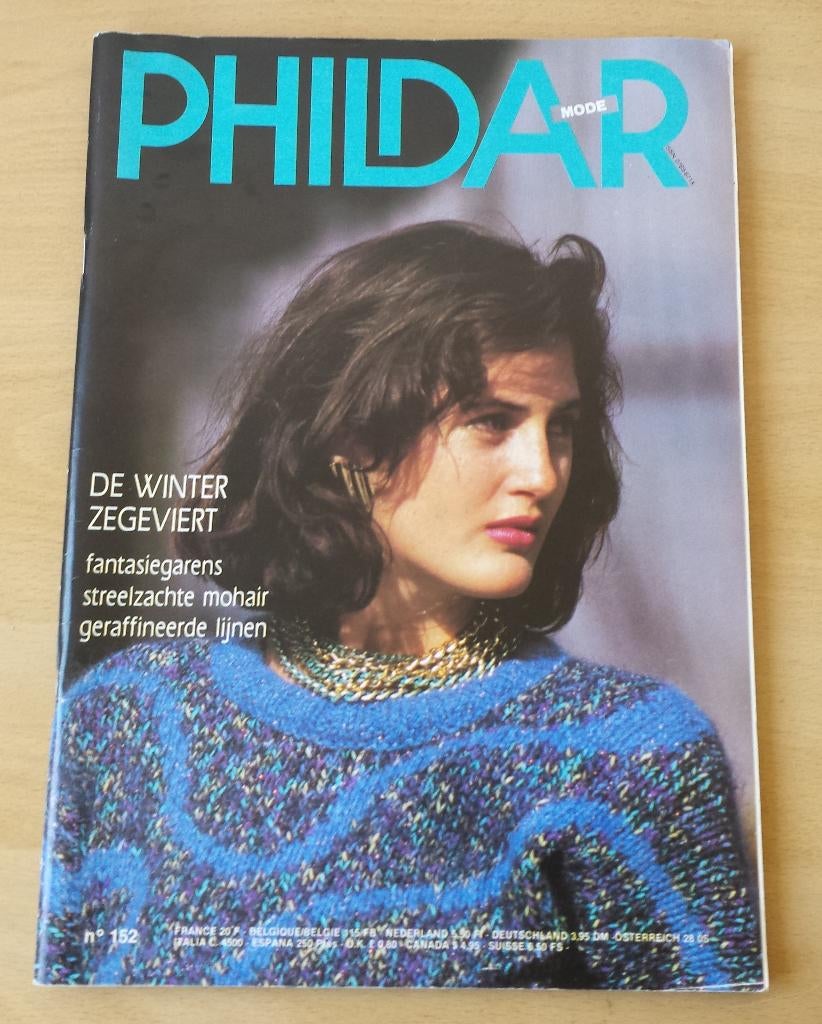 Breien - Phildar Mode nr.152 - Winter 1987, Hobby en Vrije tijd, Breien en Haken, Gebruikt, Breien, Patroon of Boek, Ophalen of Verzenden