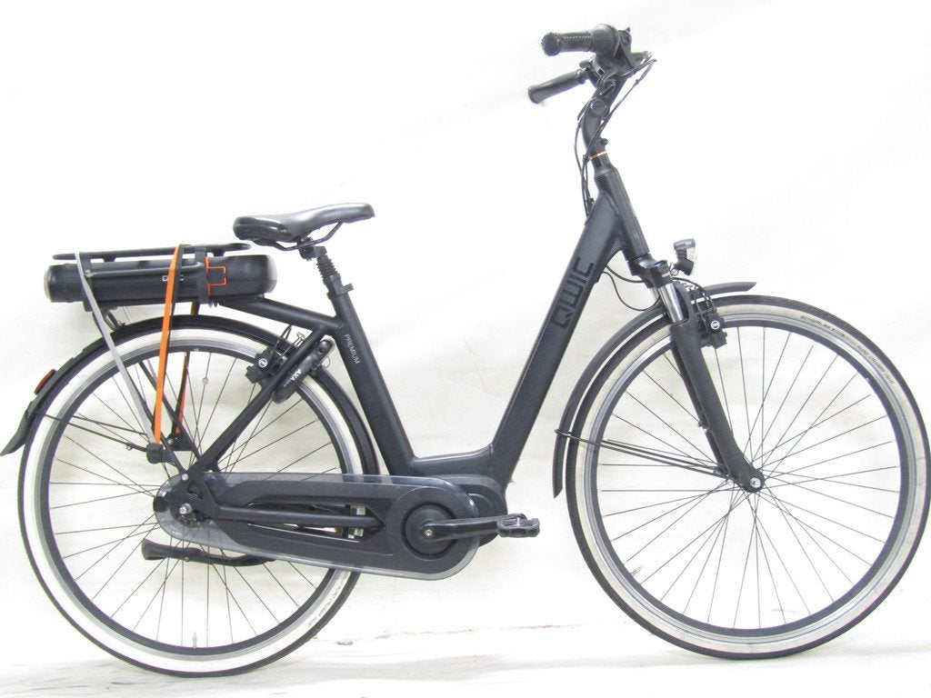Qwic Mn7 zwart dames 50cm 28inch, Fietsen en Brommers, Elektrische fietsen, 47 tot 51 cm, Gebruikt, Qwic