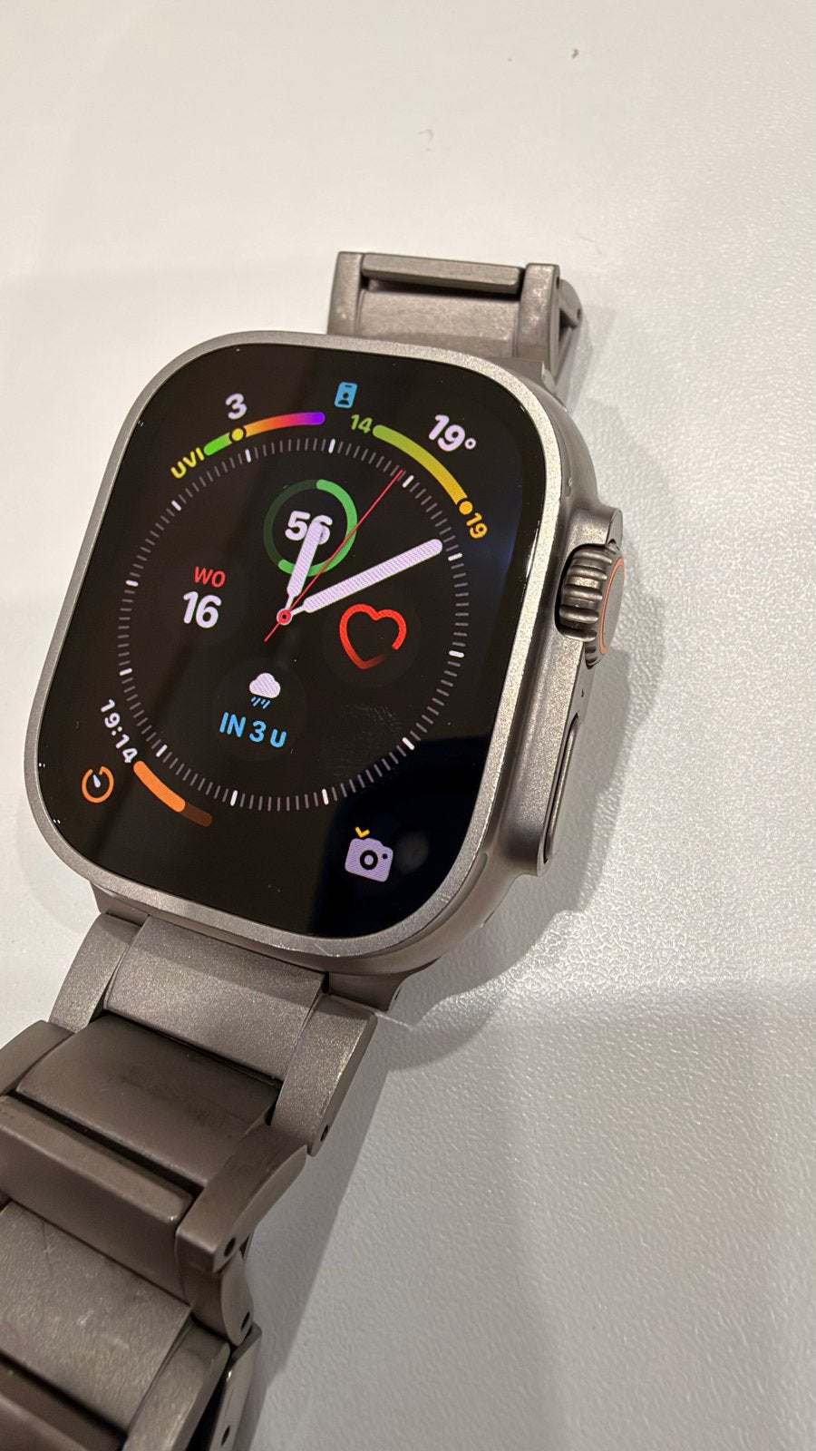Apple Watch Ultra 2 met titanium bandje, Afstand, IOS, Ophalen of Verzenden, Zo goed als nieuw