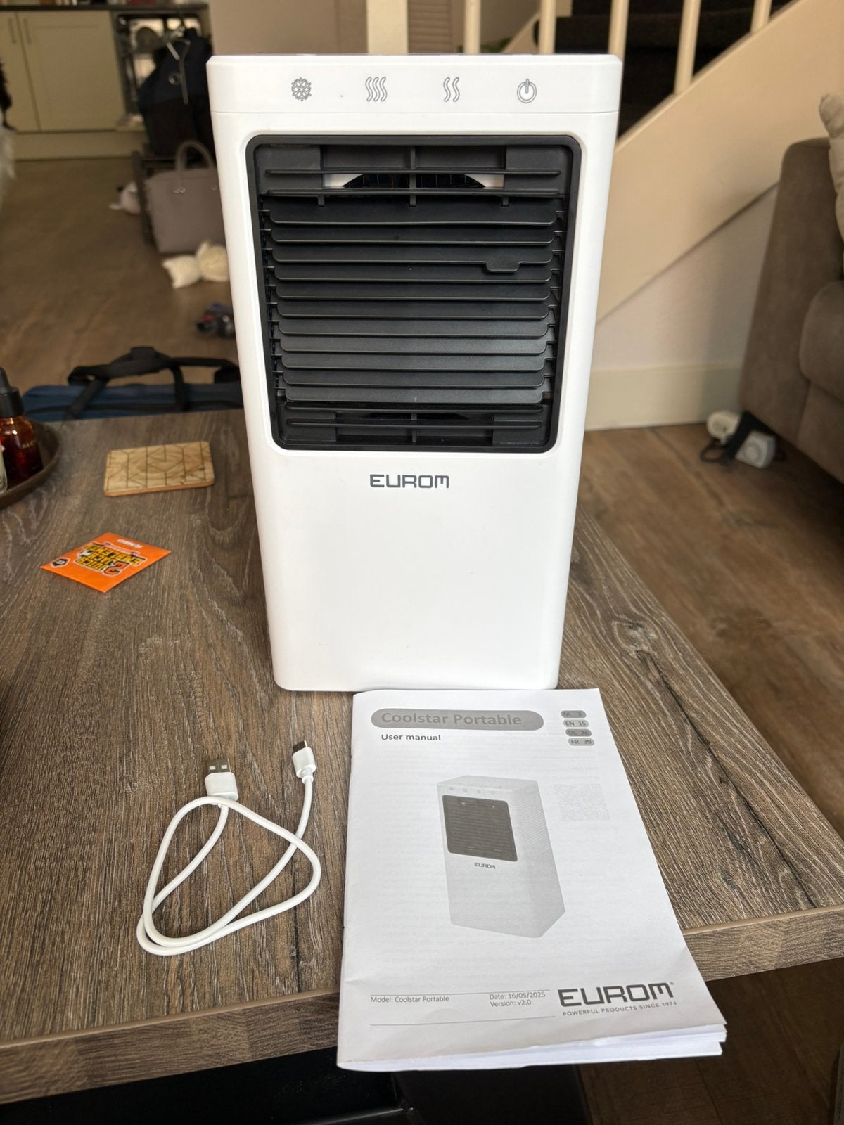 Portable aircooler, Witgoed en Apparatuur, Airco's, Zo goed als nieuw, Mobiele airco, Minder dan 60 m³, 2 snelheden, Ophalen