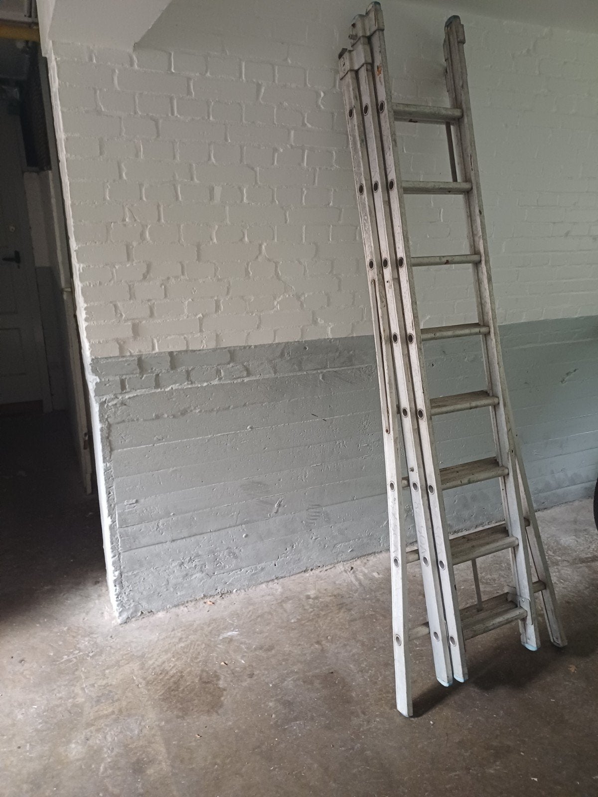 3-delige ladder - 2.10m ingeschoven, Ophalen, Gebruikt, Ladder, Opvouwbaar of Inschuifbaar