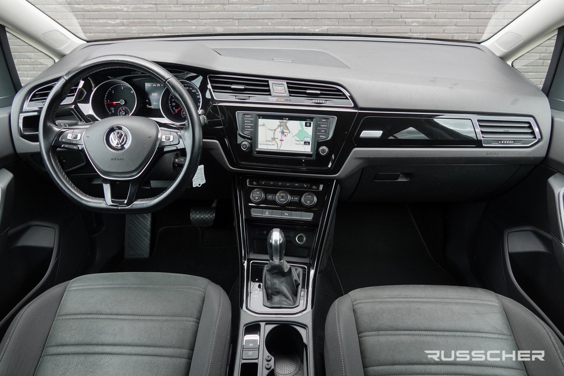 Volkswagen Touran 2.0Tdi 150Pk DSG6 | 7-Persoons | Highline, Auto's, 1800 kg, 4 cilinders, 150 pk, Zwart