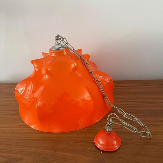 Hanglamp, Ilka Plast, Germany, space age, vintage, ‘60/70, Ophalen of Verzenden, Zo goed als nieuw, Kunststof, Minder dan 50 cm