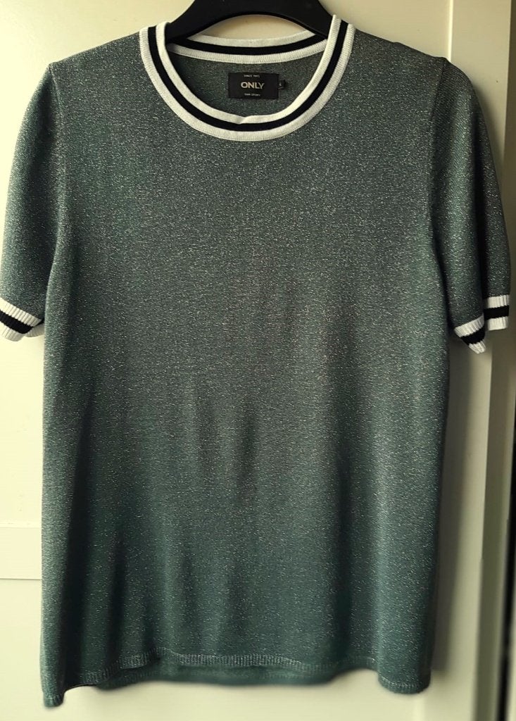 Zachtgroene fijngebreide top met fijn glittertje Only maat L, Kleding | Dames, Tops, Only, Maat 42/44 (L), Nieuw, Ophalen of Verzenden