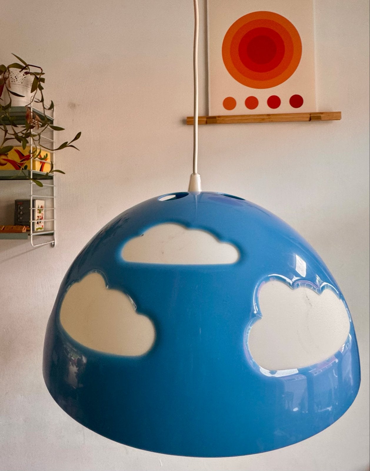 IKEA Skojig vintage hanglamp - Wolken design, Ophalen of Verzenden, Gebruikt, Kunststof
