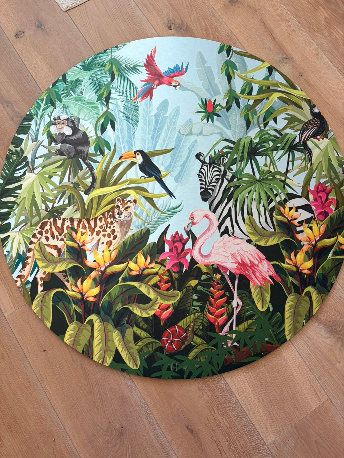 Wandcirkel dieren diameter 100cm, Ophalen, Zo goed als nieuw