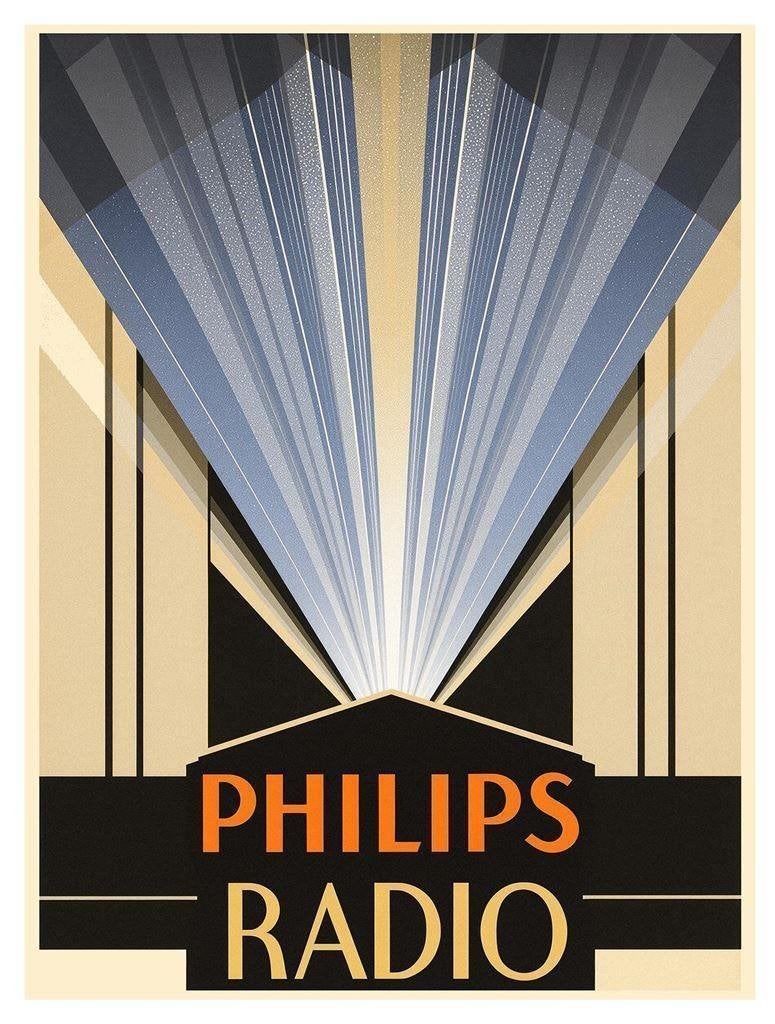 PHILIPS ART DECO RECLAME Giclee print Hahnemühle #1, Verzenden