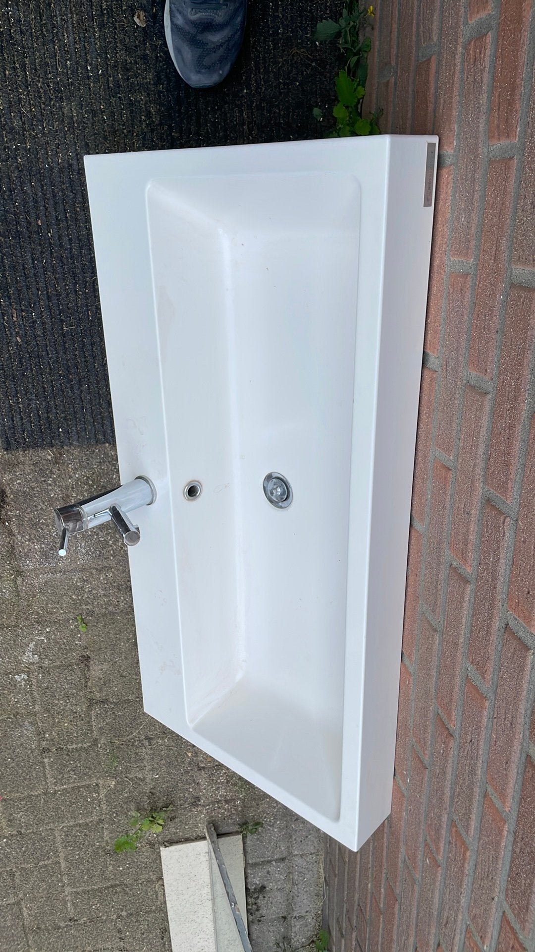 Grote wasbak voor in de douche, Ophalen, Gebruikt