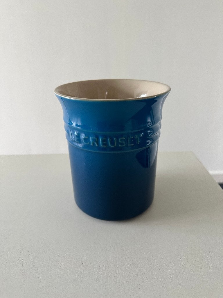 Le Creuset spatelpot in marseille blauw, Overige typen, Ophalen, Zo goed als nieuw, Le Creuset