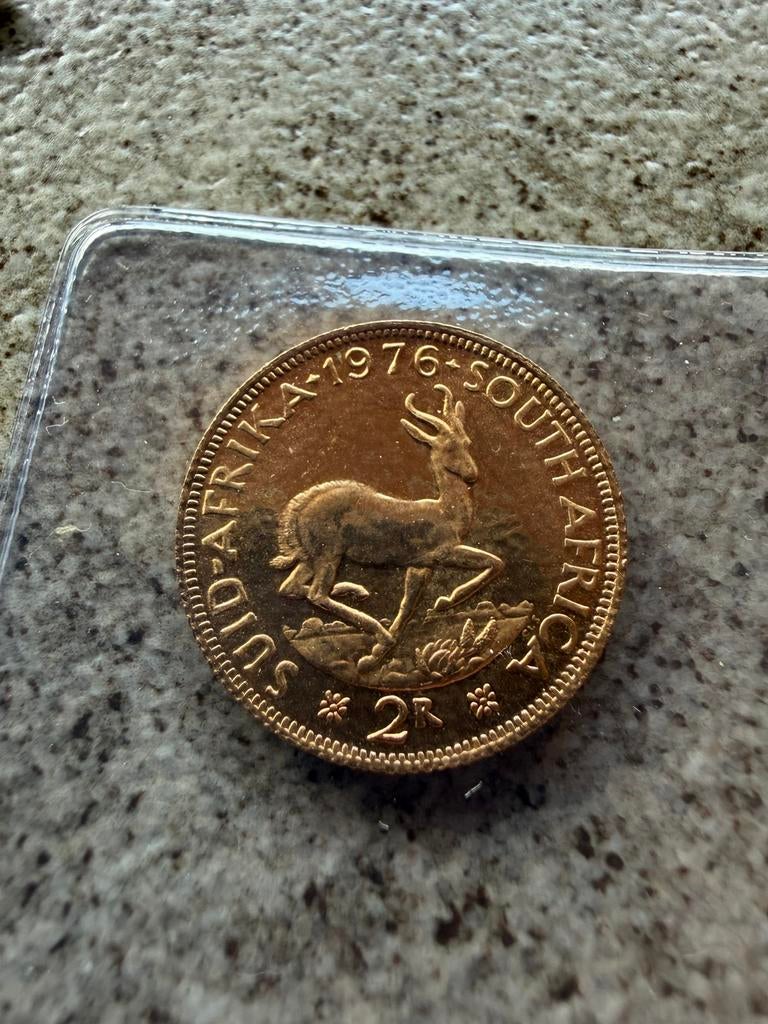 2 Rand Zuid-Afrika 7,32 gram fijn goud, Ophalen of Verzenden, Zuid-Afrika, Losse munt, Goud