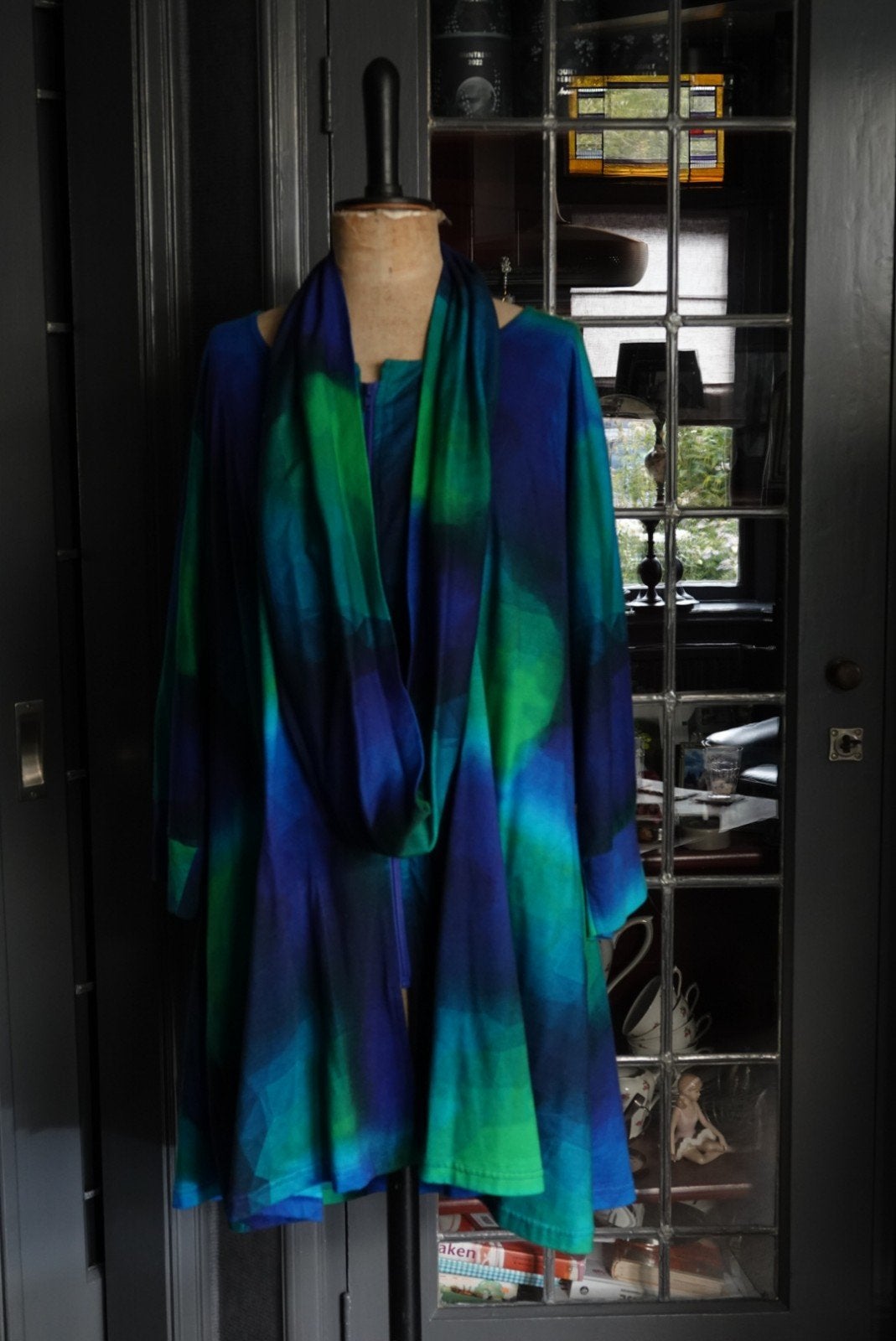 Skandika tuniek col petrol M rits finnish design fins jasje, Ophalen of Verzenden, Zo goed als nieuw, Blauw, Blouse of Tuniek