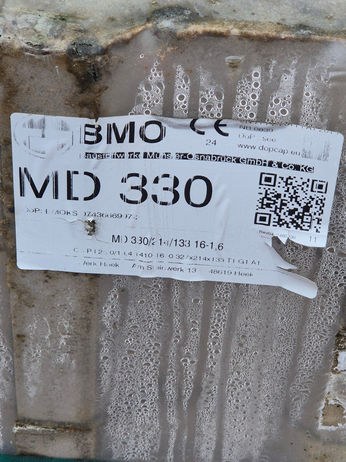 Kalkzandsteen kimblokken MD 330, Ophalen of Verzenden, Nieuw