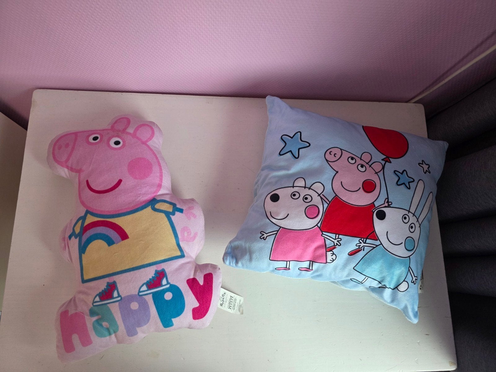 Peppa Pig knuffelkussens - set van 2, Gebruikt, Overige merken, Overige typen, Ophalen of Verzenden