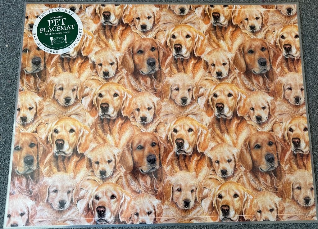 3x XL Placemat Golden Retrievers 55x42cm, Overige typen, Overige merken, Nieuw, Ophalen of Verzenden