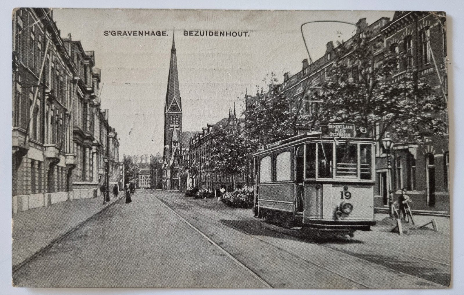 120)Den Haag Bezuidenhout met oude tram -, Ophalen of Verzenden, Voor 1920, Gelopen, Zuid-Holland