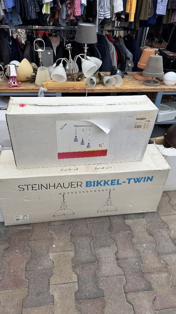 Steinhauer Bikkel-Twin Hanglamp - Nieuw in doos, Verzenden, Nieuw, Industrieel, Modern, Metaal