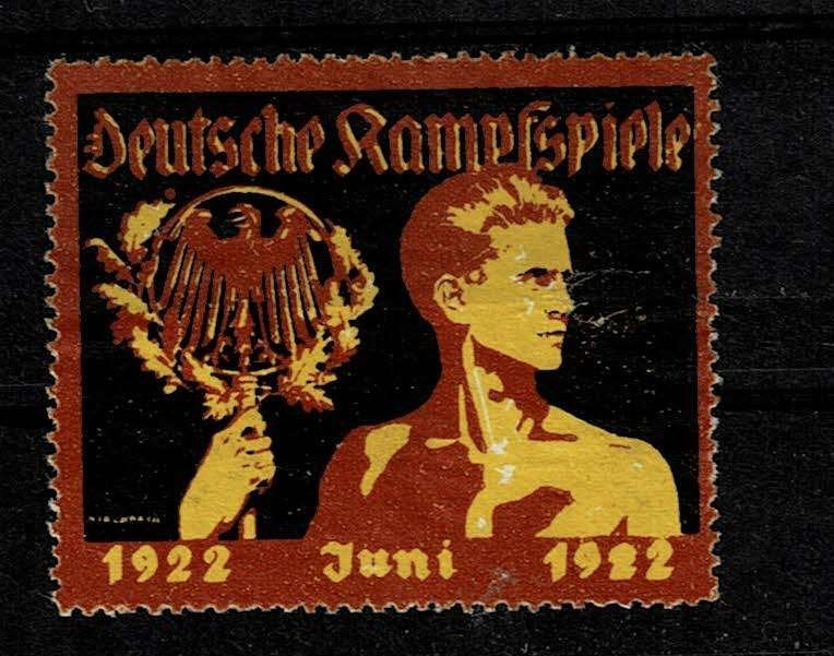 sluitzegel Duitsland KAMPFSPIELE 1922, Ophalen of Verzenden, Overige thema's