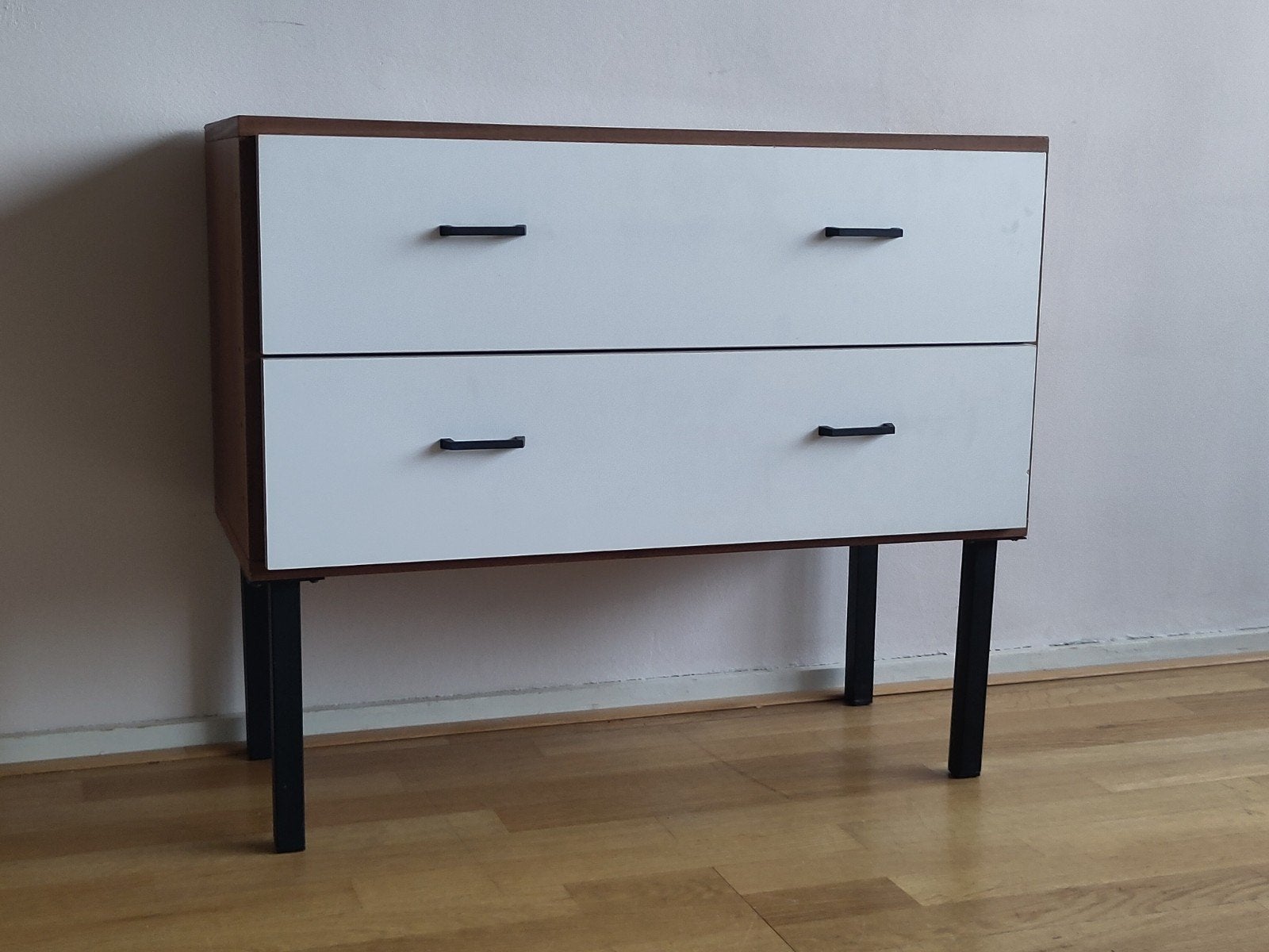 Vintage kast Simpla Lux ladekast teakhout ladekastje teak, Ophalen, Gebruikt, ., 55 tot 70 cm