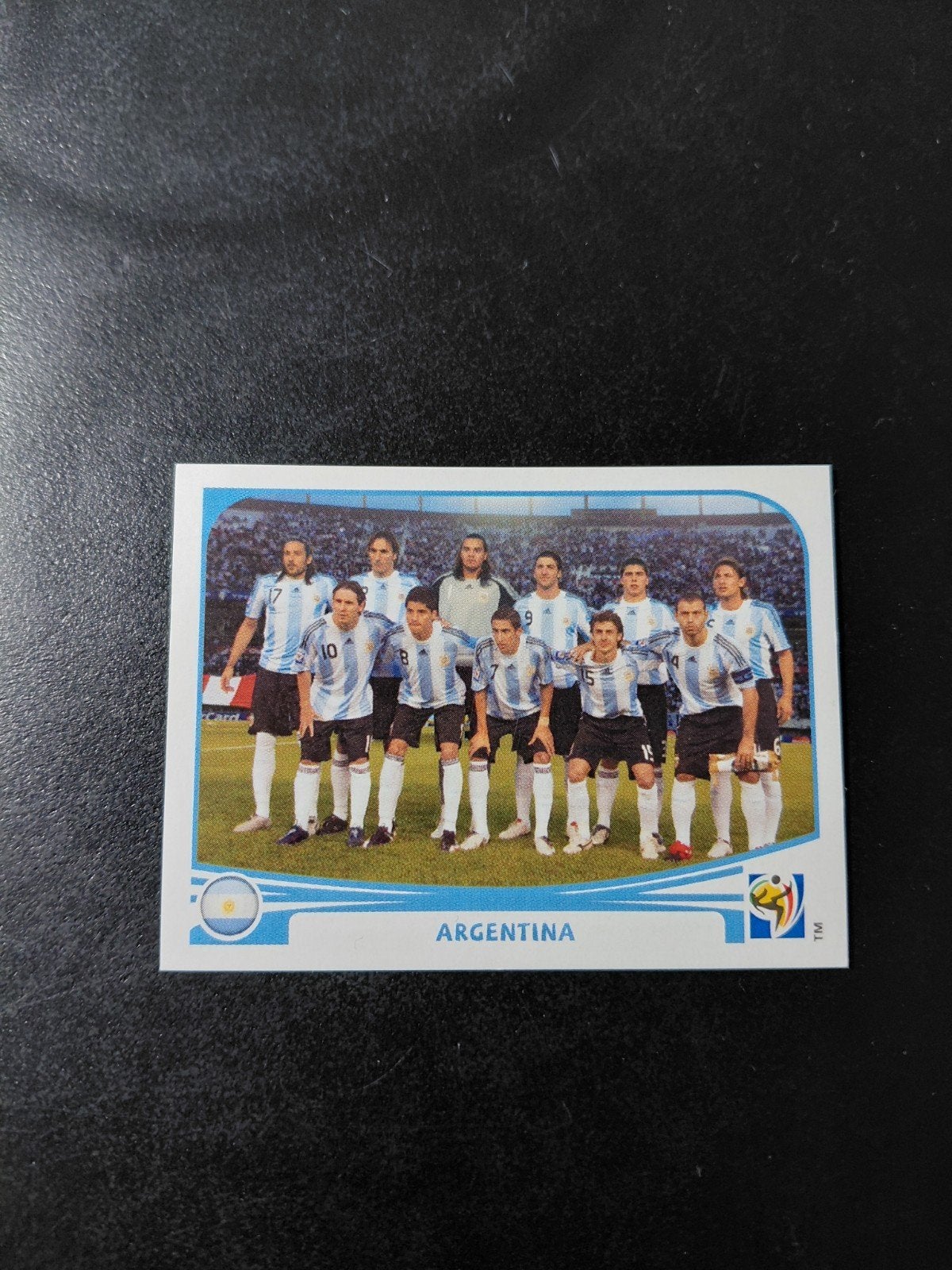 Argentinie teamfoto (panini wk 2010) met lionel messi, Ophalen of Verzenden, Nieuw, Buitenlandse clubs, Poster, Plaatje of Sticker