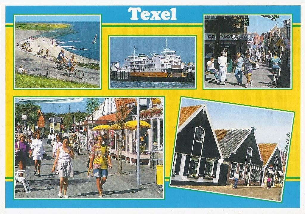 Texel Ongelopen Ansichtkaart ( B92 ), Ophalen of Verzenden, 1980 tot heden, Ongelopen, Waddeneilanden