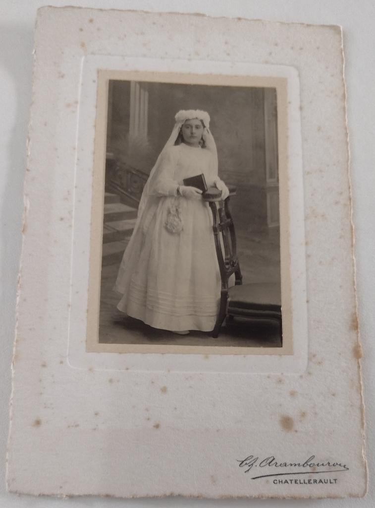 communie foto oud, Ophalen of Verzenden, Voor 1940, Zo goed als nieuw, Overige onderwerpen