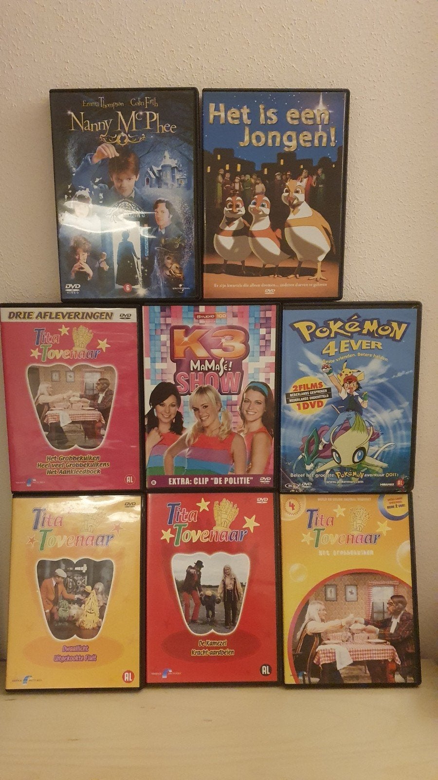 DVD Collectie: Nanny McPhee, K3, Pokémon en Tita Tovenaar, Alle leeftijden, Ophalen of Verzenden, Gebruikt