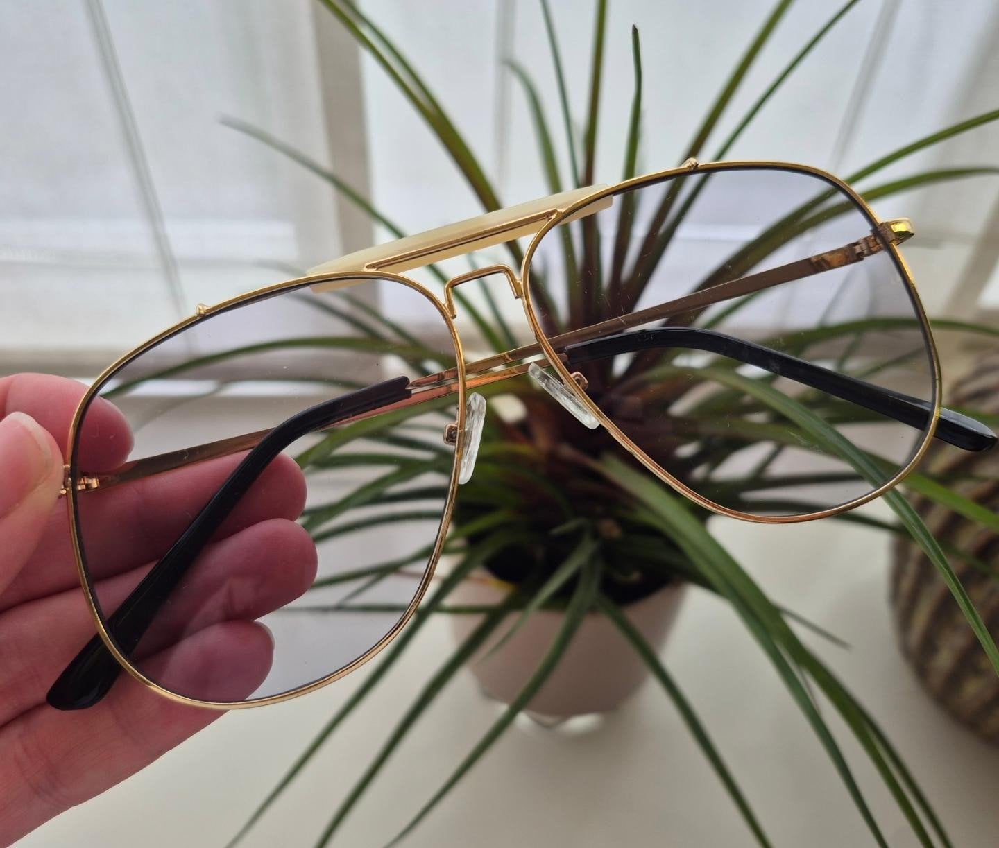 vintage bril zonder sterkte met gekleurde glazen, Overige merken, Overige kleuren, Ophalen of Verzenden, Zo goed als nieuw