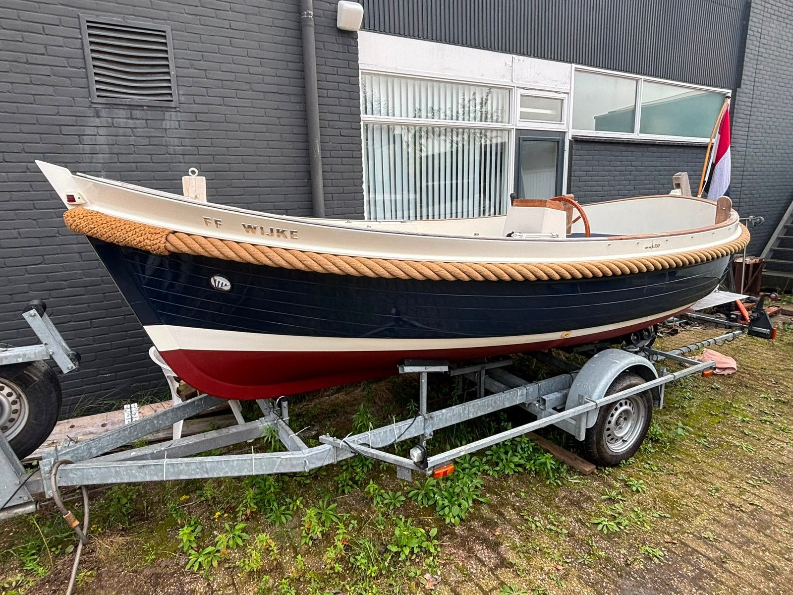 Goed uitgevoerde van Wijk sloep 550 3 cilinder Yanmar, Gebruikt, Binnenboordmotor, Antifouling, Ophalen