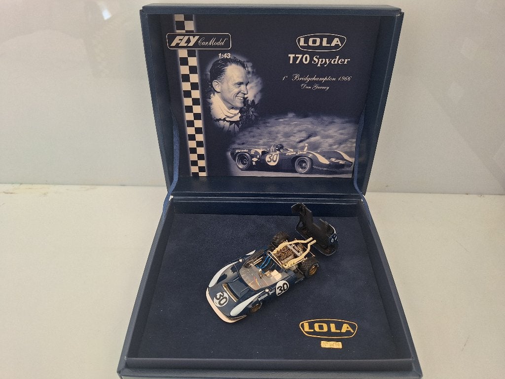 Fly 1:43 Lola T70 Spyder Bridgehampton 1966 Dan Gurney, Kinderen en Baby's, Overige merken, Racebaan, Fly, Nieuw