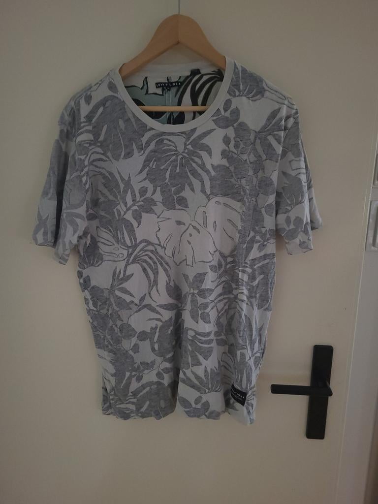 Levi's Line 8 T-shirt met bladerprint - Maat M, Maat 48/50 (M), Ophalen of Verzenden, Levi's Line 8, Grijs