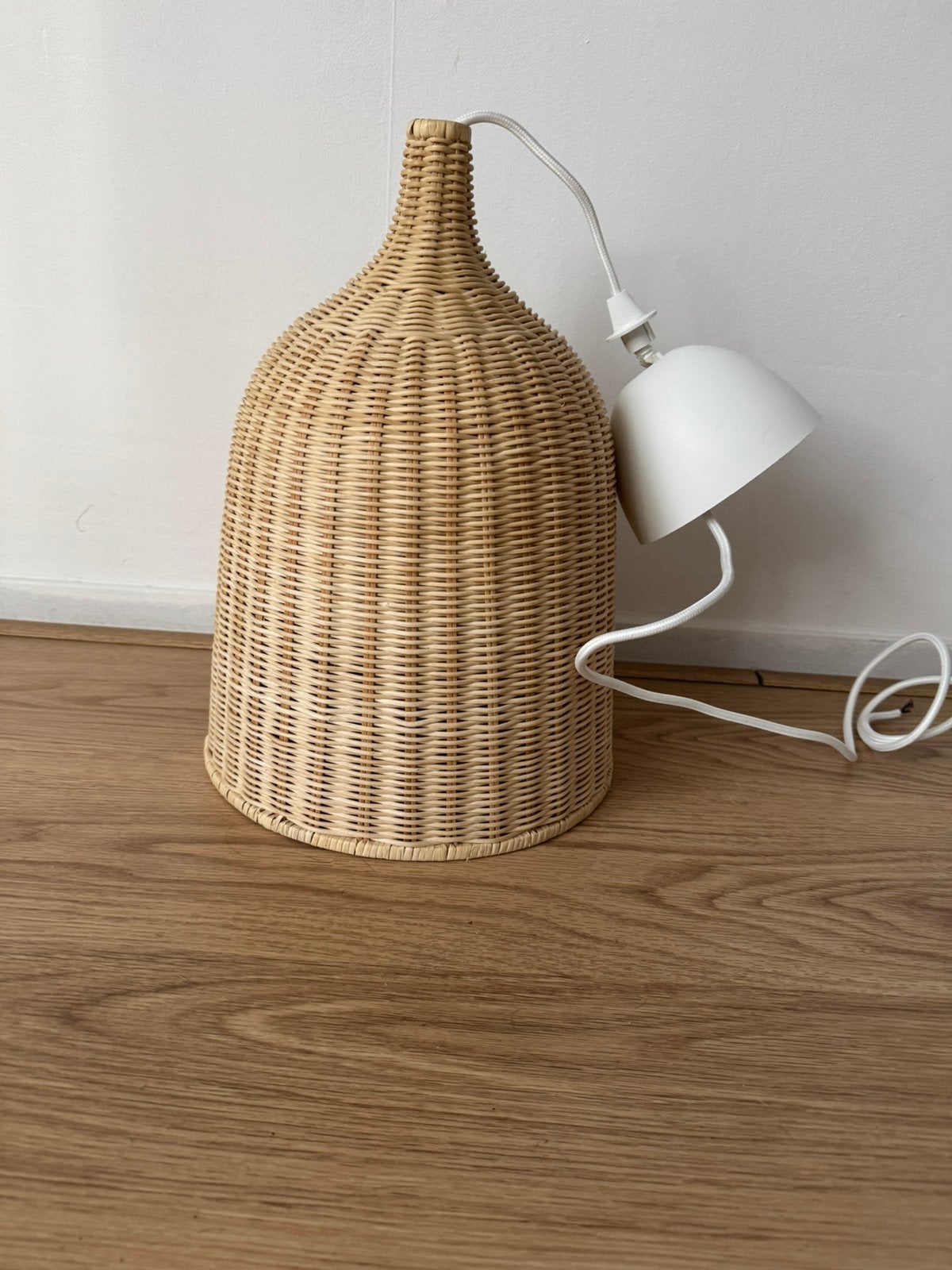 Ikea leran rotan hanglamp 50cm, Ophalen of Verzenden, Zo goed als nieuw