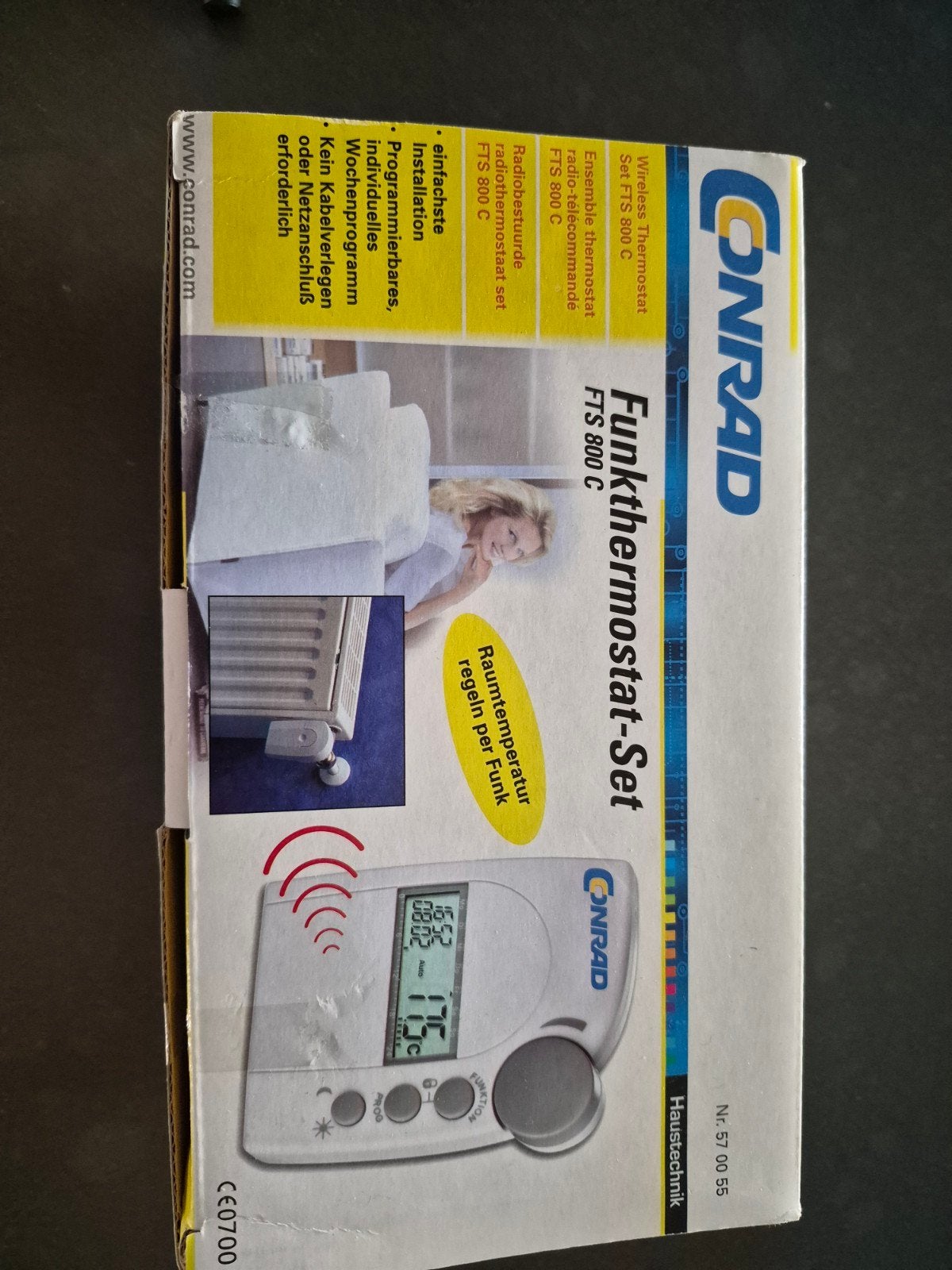 Conrad FTS 800 C Draadloze Thermostaat Set, Ophalen, Slimme thermostaat, Zo goed als nieuw
